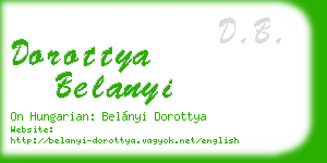 dorottya belanyi business card